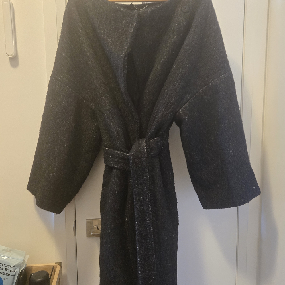 Womens Black Bath Robe with Belt